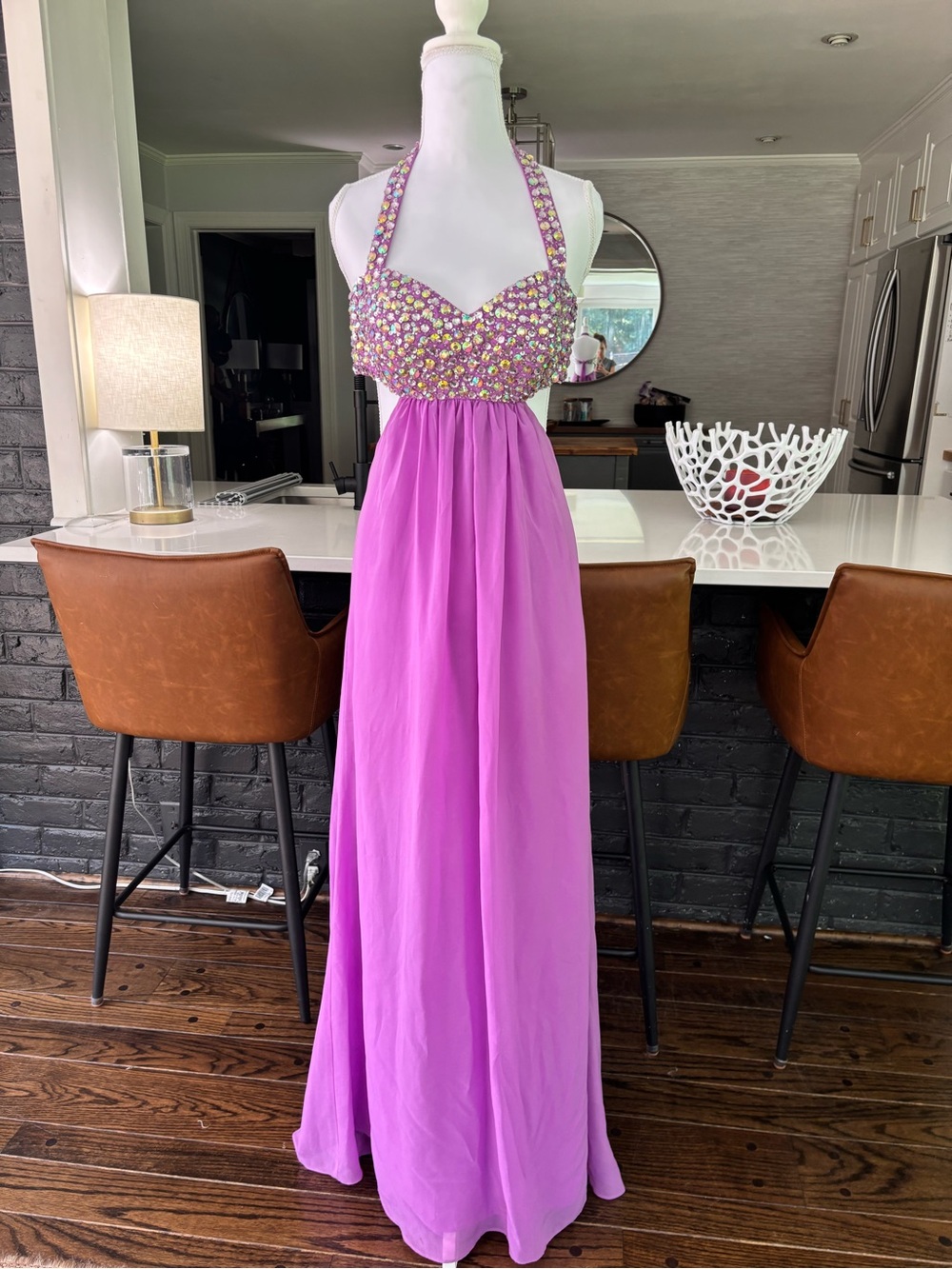 Women’s Orchid Color Prom Dress